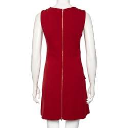 Pre Owned Diane von Furstenberg Red Knit Sleeveless Carpreena Mini Dress S