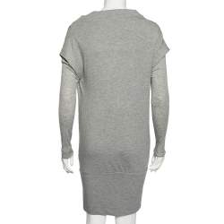 Pre Owned Diane von Furstenberg Grey Knit Financier Sweatshirt Dress S