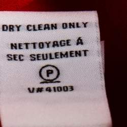 Pre Owned Diane von Furstenberg Orange Silk Chiffon Cuff Detailed Yakira Dress S