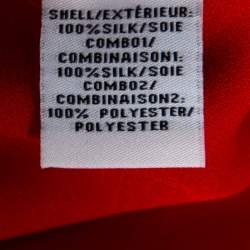 Pre Owned Diane von Furstenberg Orange Silk Chiffon Cuff Detailed Yakira Dress S