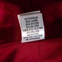 Pre Owned Diane von Furstenberg Red Wool Mikhaila Belted Coat S