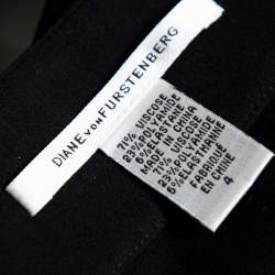 Pre Owned Diane von Furstenberg Black Knit Meg Zip Pencil Skirt S