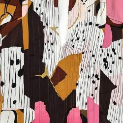 Pre Owned Diane von Furstenberg Multicolor Printed Silk Khalila Top L