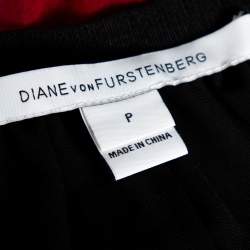 Pre Owned Diane von Furstenberg Multicolored Printed Silk Gathered Detail Saylor Blouse & Skirt Set