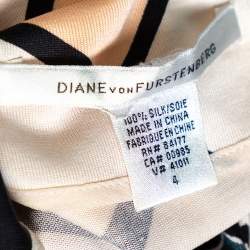 Diane von Furstenberg Multicolored Printed Silk Vanda Dress S