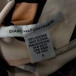 Diane von Furstenberg Multicolored Printed Silk Vanda Dress S