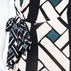 Diane von Furstenberg Multicolored Printed Silk Vanda Dress S