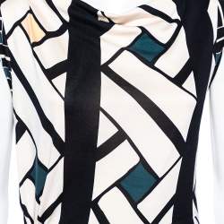 Diane von Furstenberg Multicolored Printed Silk Vanda Dress S