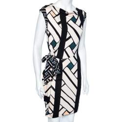 Diane von Furstenberg Multicolored Printed Silk Vanda Dress S