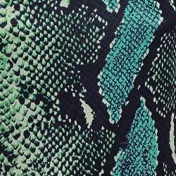 Pre Owned Diane von Furstenberg Green Printed Silk Knee Length Dress S