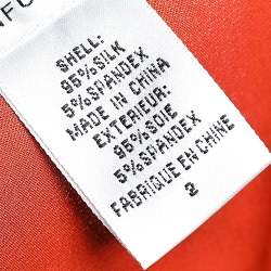 Pre Owned Diane von Furstenberg Orange Silk Della Top S