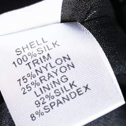 Pre Owned Diane von Furstenberg Black Silk & Lace Elsita Dress L