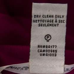 Pre Owned Diane von Furstenberg Purple Crepe Pleated Sleeve Detail Cebolla Blouse L