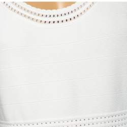 مملوكة مسبقًا Diane von Furstenberg White Jersey Sleeveless Flutter Perry Dress M