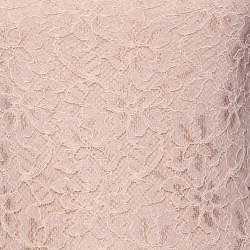 Pre Owned Diane von Furstenberg Dusky Pink Lace Zarita Long Dress XS