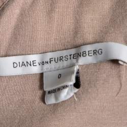 Pre Owned Diane von Furstenberg Dusky Pink Lace Zarita Long Dress XS