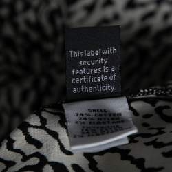 Diane Von Furstenberg Monochrome Cotton Wave Jacquard Pele Snake Dress M