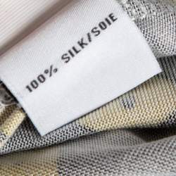 Pre Owned Diane Von Furstenberg Black Printed Silk Jersey New Jeanne Wrap Dress S