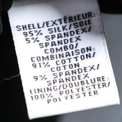 Pre Owned Diane von Furstenberg Black Silk & Lace Trim Ernestina Dress M