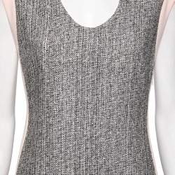 Diane von Furstenberg Colorblock Crepe & Tweed Paneled Katherine Dress M