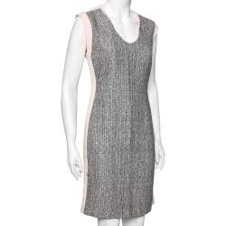 Diane von Furstenberg Colorblock Crepe & Tweed Paneled Katherine Dress M