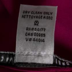 Pre Owned Diane von Furstenberg Purple Silk Long Sleeve Blouse M