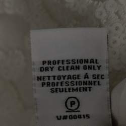 Pre Owned Diane von Furstenberg White Sequin Embellished Lace Kaleb Dress S