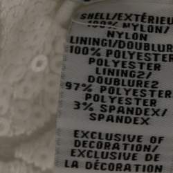 Pre Owned Diane von Furstenberg White Sequin Embellished Lace Kaleb Dress S