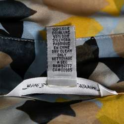 Pre Owned Diane Von Furstenberg Multicolored Printed Silk Hillevi Shirt Dress M