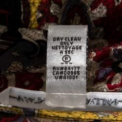 Pre Owned Diane Von Furstenberg Multicolor Printed Silk Neck Tie Tenner Shirt M