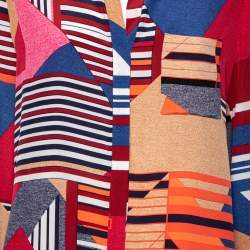 Pre Owned Diane Von Furstenberg Multicolor Abstract Printed Silk Top M