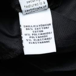 Pre Owned Diane von Furstenberg Black Cotton Blend Kaley Wrap Dress L