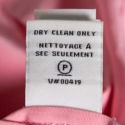 Pre Owned Diane von Furstenberg Pink Silk Button Front Marianna Top M