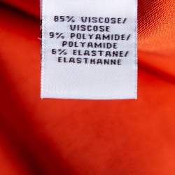 Pre Owned Diane von Furstenberg Orange Stretch Knit Reona Sheath Dress S
