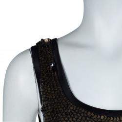 Diane von Furstenberg Gold Sequin Embellished Sleeveless Chika Dress M