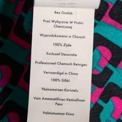 Pre Owned Diane Von Furstenberg Multicolor Chain Printed Silk Denise Pants M