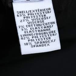 Pre Owned Diane Von Furstenberg Black Gathered Detail Bevin Sheath Dress L