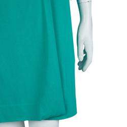 Pre Owned Diane Von Furstenberg Green Knit New Julian Two Mini Wrap Dress S