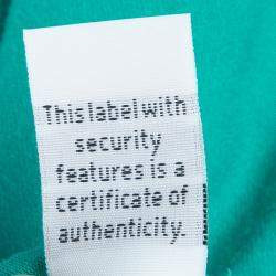 Pre Owned Diane Von Furstenberg Green Knit New Julian Two Mini Wrap Dress S