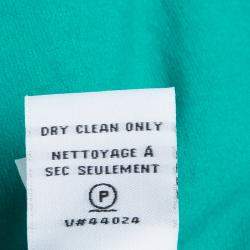 Pre Owned Diane Von Furstenberg Green Knit New Julian Two Mini Wrap Dress S