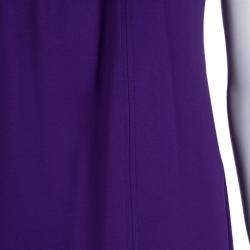 Pre Owned Diane Von Furstenberg Purple Knit Short Sleeve Shalom Dress S