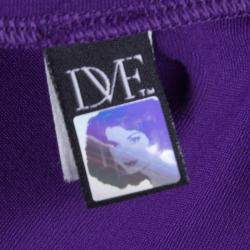 Pre Owned Diane Von Furstenberg Purple Knit Short Sleeve Shalom Dress S