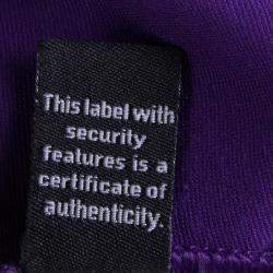 Pre Owned Diane Von Furstenberg Purple Knit Short Sleeve Shalom Dress S