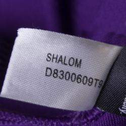 Pre Owned Diane Von Furstenberg Purple Knit Short Sleeve Shalom Dress S