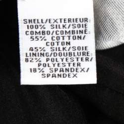 Pre Owned Diane Von Furstenberg Monochrome Printed Silk Knit Pleated Wrap Dress XL