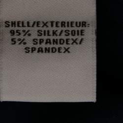 Pre Owned Diane von Furstenberg Navy Blue Silk Pleated Dress S
