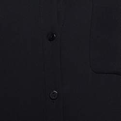 Pre Owned Diane von Furstenberg Black Silk Prita Shirt Dress M