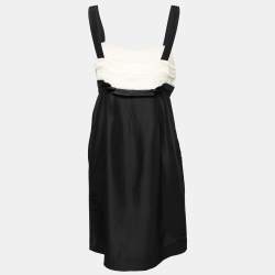 Pre Owned Diane Von Furstenberg Black Silk Sleeveless Celardo Mini Dress L