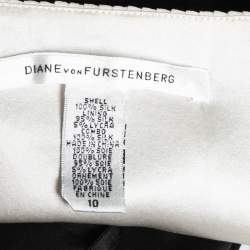 Pre Owned Diane Von Furstenberg Black Silk Sleeveless Celardo Mini Dress L