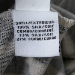 Pre Owned Diane Von Furstenberg Monochrome Printed Silk Knit Wrap Dress L